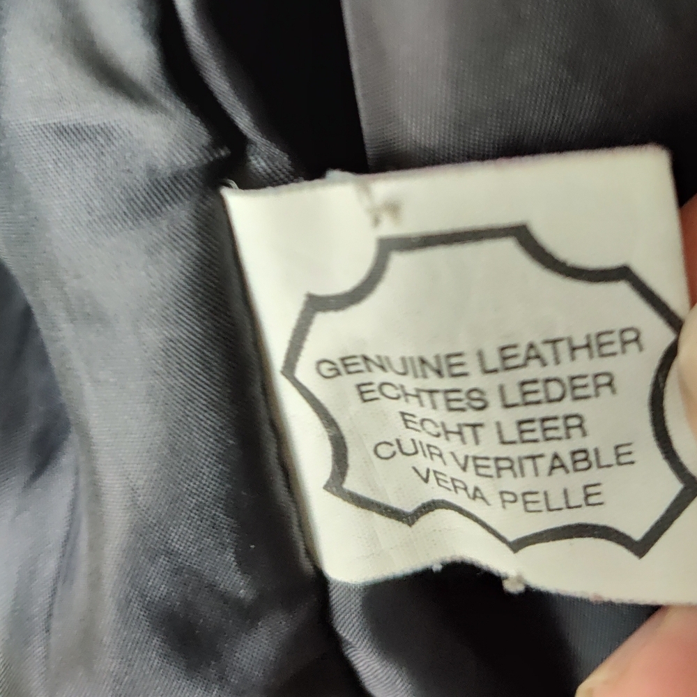 Vintage leather bomber jacket XL - Picture 13 of 16